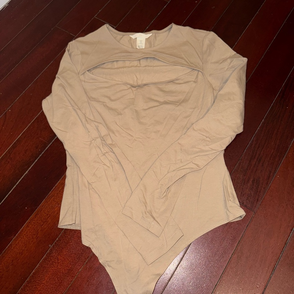 H&M Tan Bodysuit Top